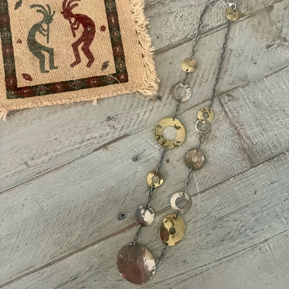 Robert Lee Morris Jewelry - Vintage RLM Robert Lee Morris
Modernist Sterling Silver Brass Link Necklace